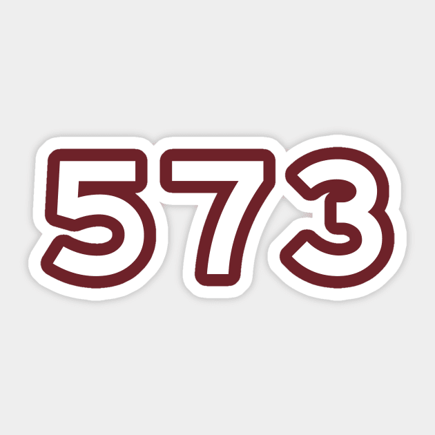 573 Area Code Archcitytees Sticker TeePublic